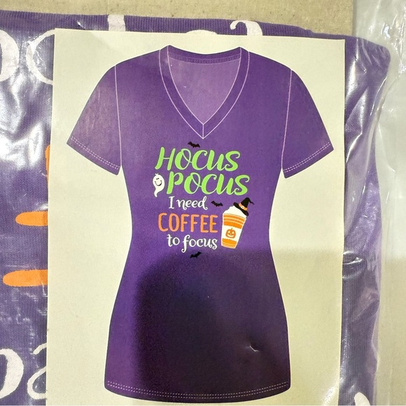 3 T-Shirts with Halloween Pics & Phrases, Purple Red Black Women’s Sz M - Picture 5 of 13